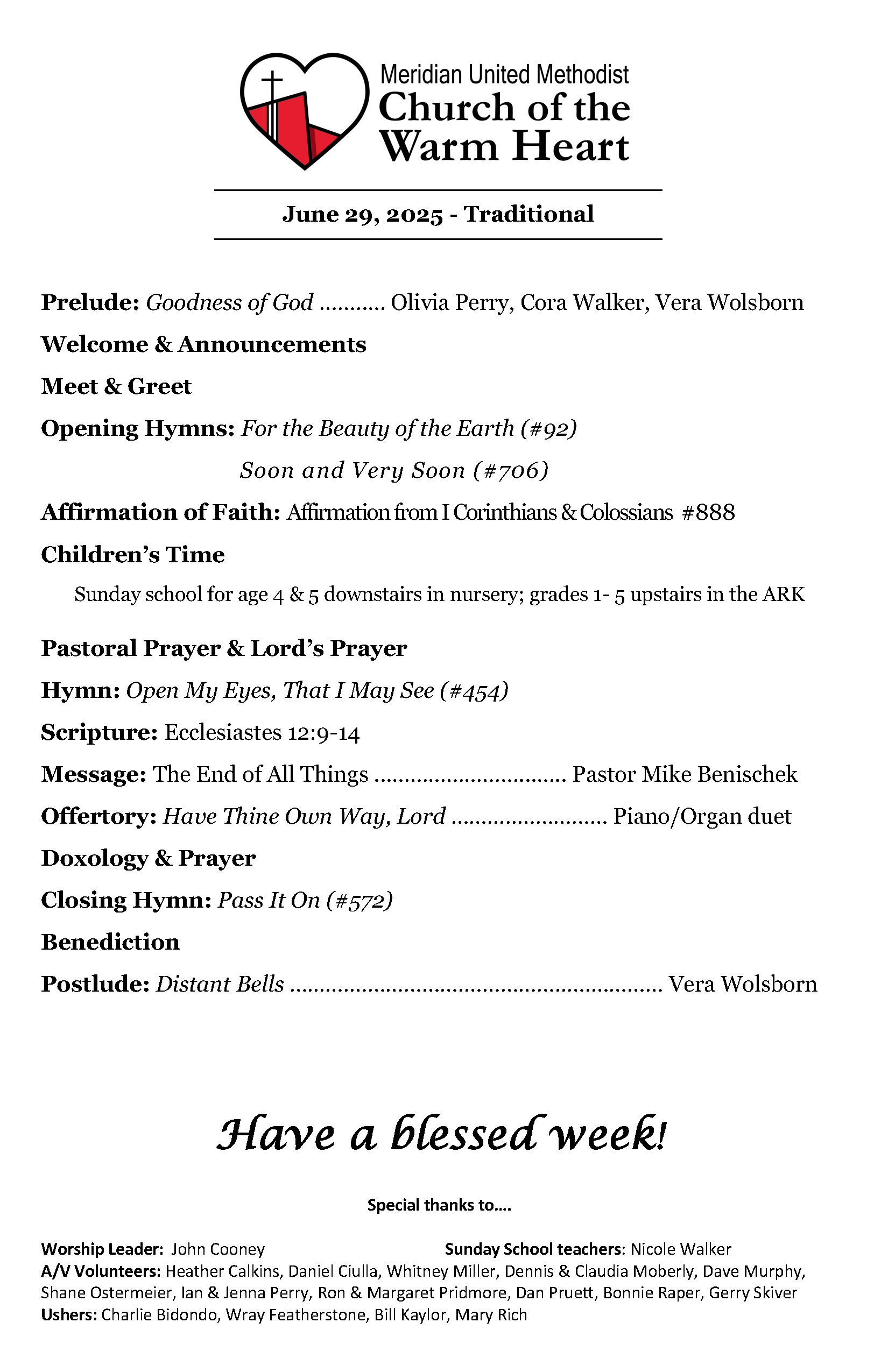 Bulletin Page 1