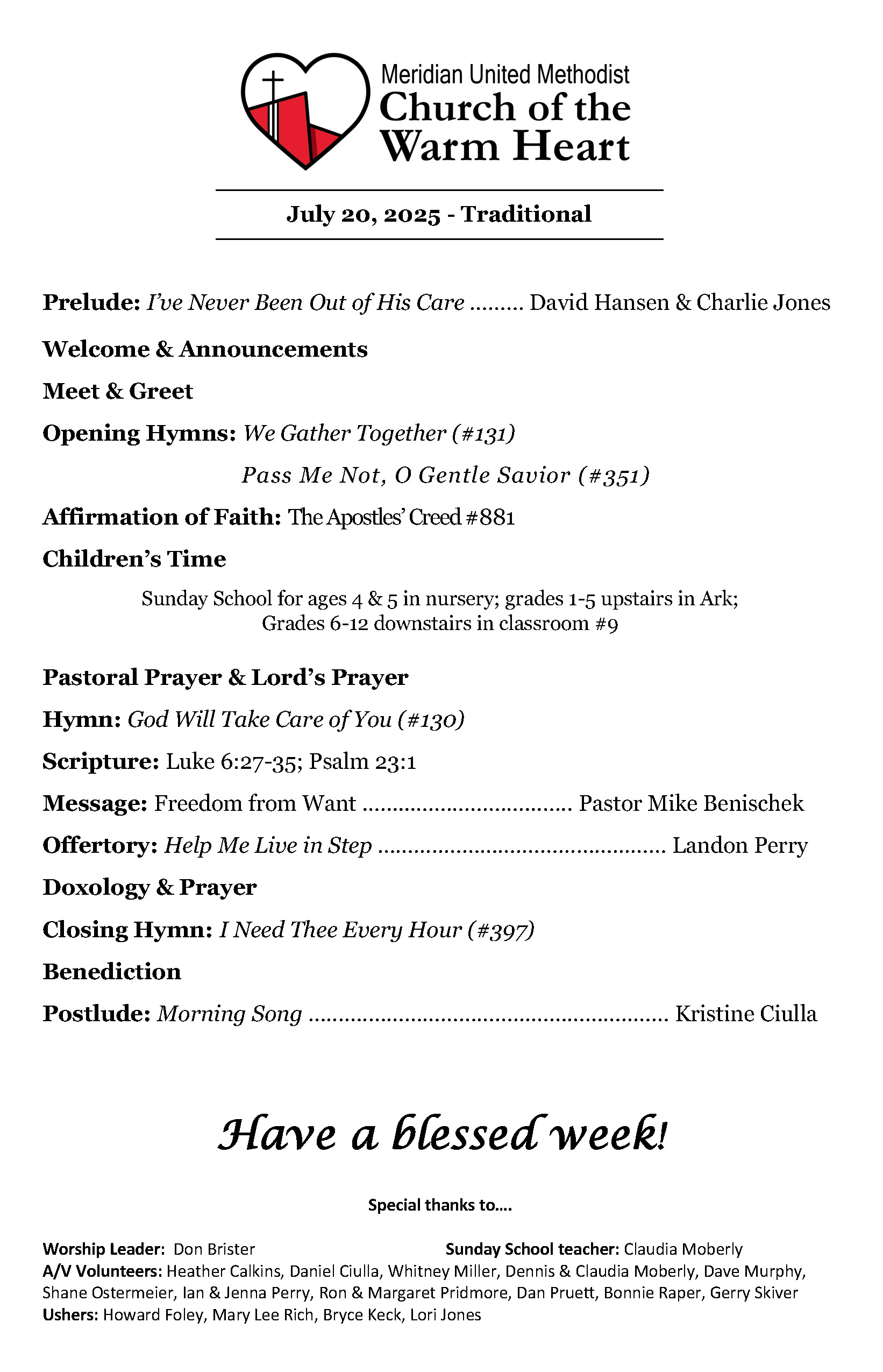 Bulletin Page 1