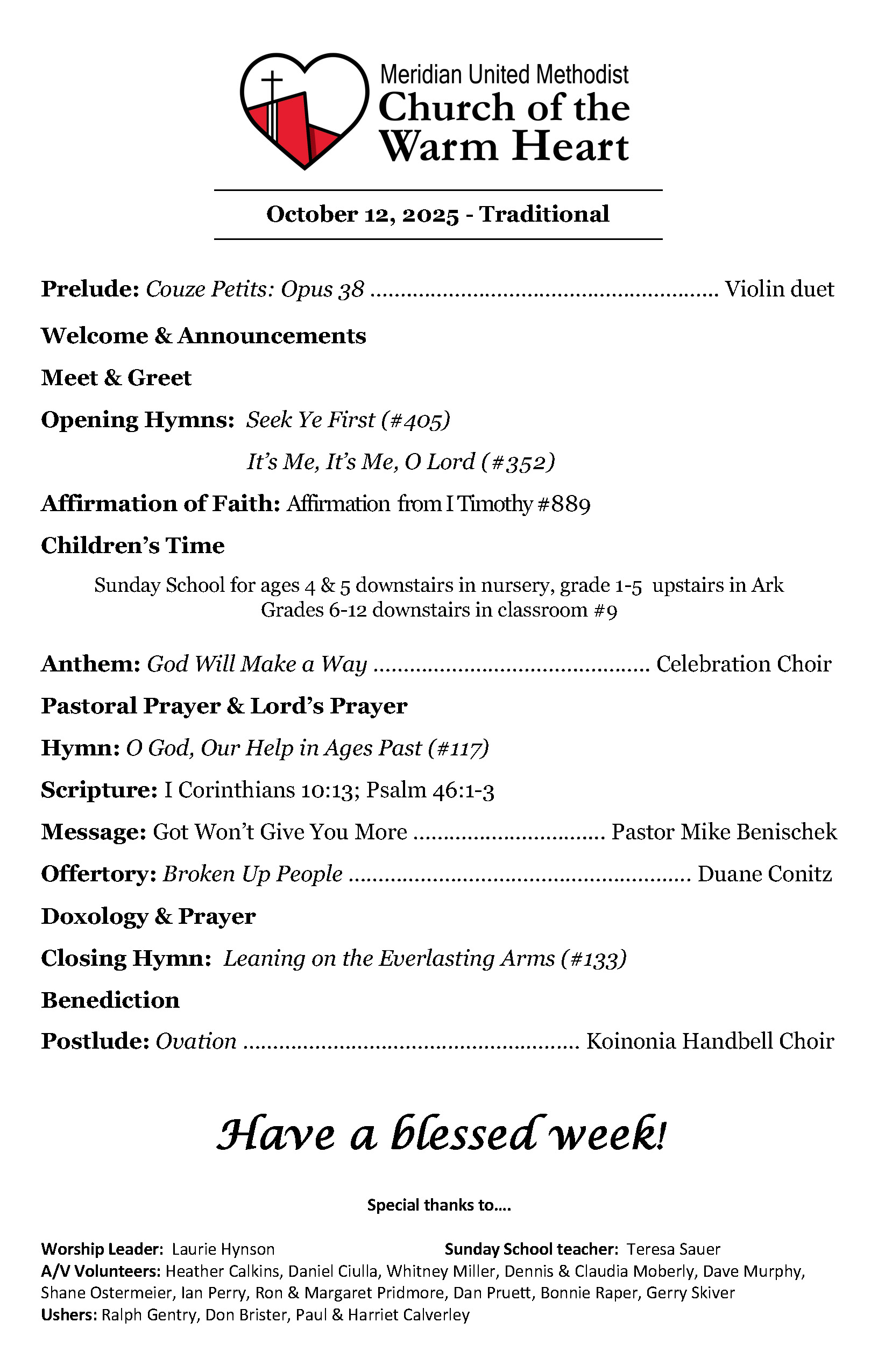Bulletin Page 1